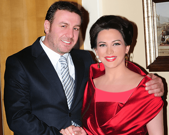 سلاف فواخرجي وزوجها وائل رمضان