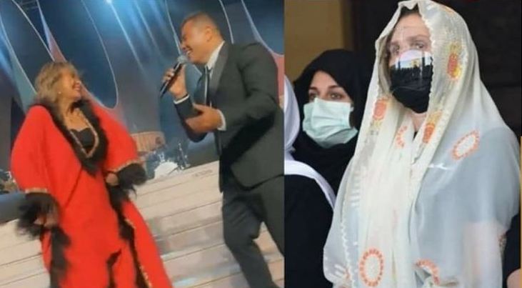 يسرا بالحجاب في جنازة سمير غانم وبفستان أحمر في حفل زفاف نجلة رجل الأعمال المشهور