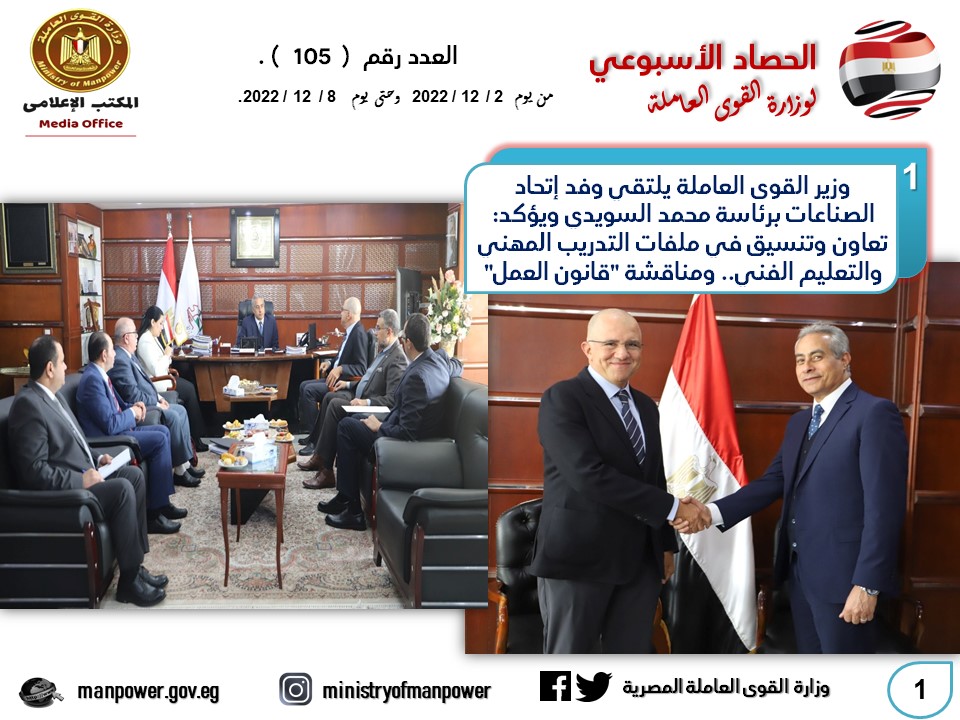 وزير القوى العاملة حسن شحاتة