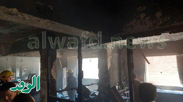 الصور الأولى من حريق كنيسة الشهيد أبوسيفين بالجيزة