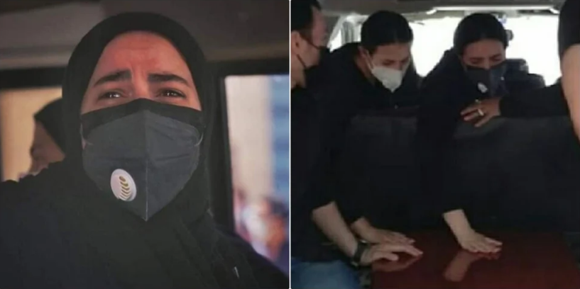 اللحظات الاخيرة لدنيا وإيمي مع والدتهما دلال عبد العزيز