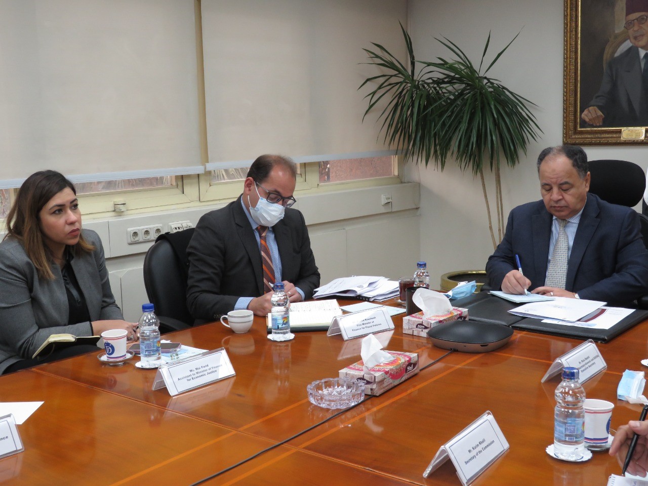 وزير المالية خلال لقائه مع وكيلة الأمين العام للأمم المتحدة والأمينة التنفيذية لـ«الإسكوا»